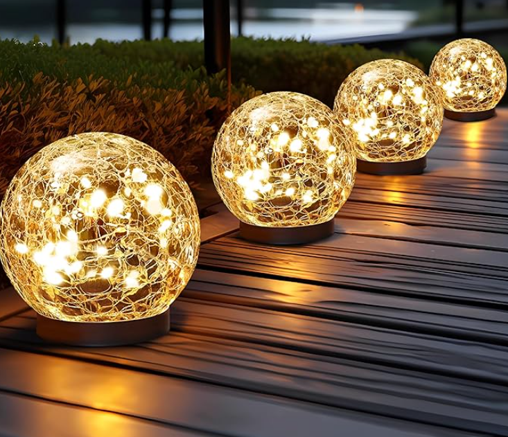Waterproof Solar Globe Lights for Garden & Yard